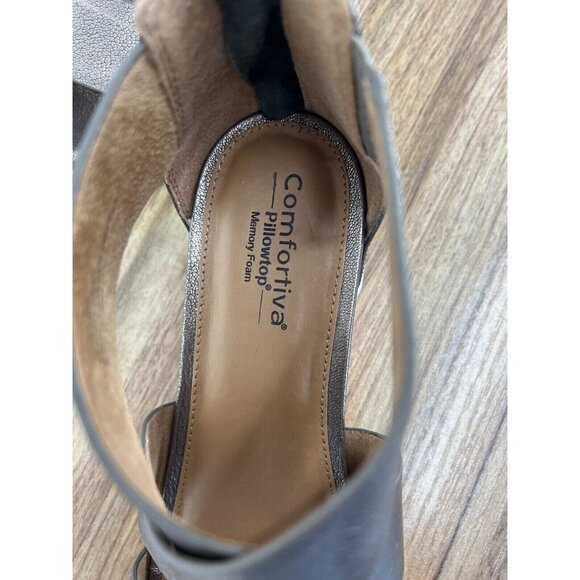 Comfortiva Pacifica Casual Sandal Anthracite Metallic Gray US 6.5 Eur/37 - Picture 7 of 9